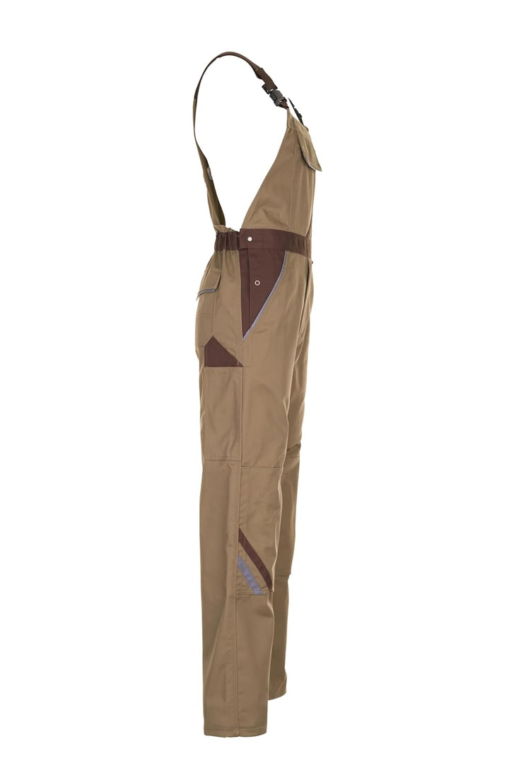 Planam Highline Herren Latzhose Khaki braun Zink Modell 2334 Grösse 48 khaki/braun/zink 48, khaki/br