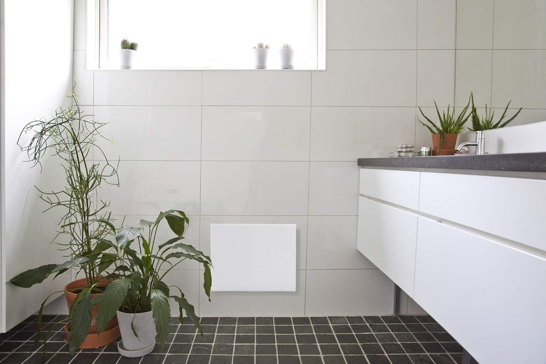 Adax Eco Basic Elektroheizkörper 400W, Weiss | Bluetooth-Programmierung | Thermostat mit Zeitschaltu