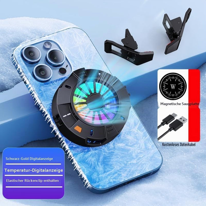 2-in-1 Magnetischer &amp; Clip-On Handy-Kühler – Halbleiterbetriebener Gaming Handy Kühlventilator Radia