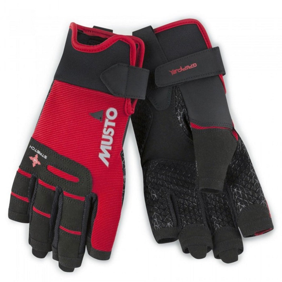 Musto Perfomance Segeln Yachting und Jolle Kurzfingerhandschuhe Rot - Erwachsene Unisex - Leichtgewi