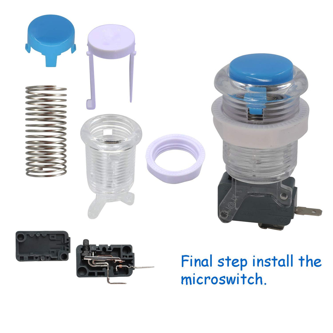 SJ@JX Arcade Game 2 Player Controller DIY Kit Microswitch Button 4&amp;8 Way Joystick Zero Delay USB Enc