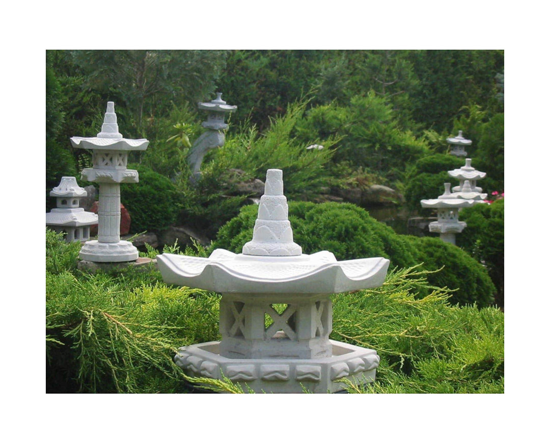 Vogelhaus japanische Steinlaterne Gartendeko