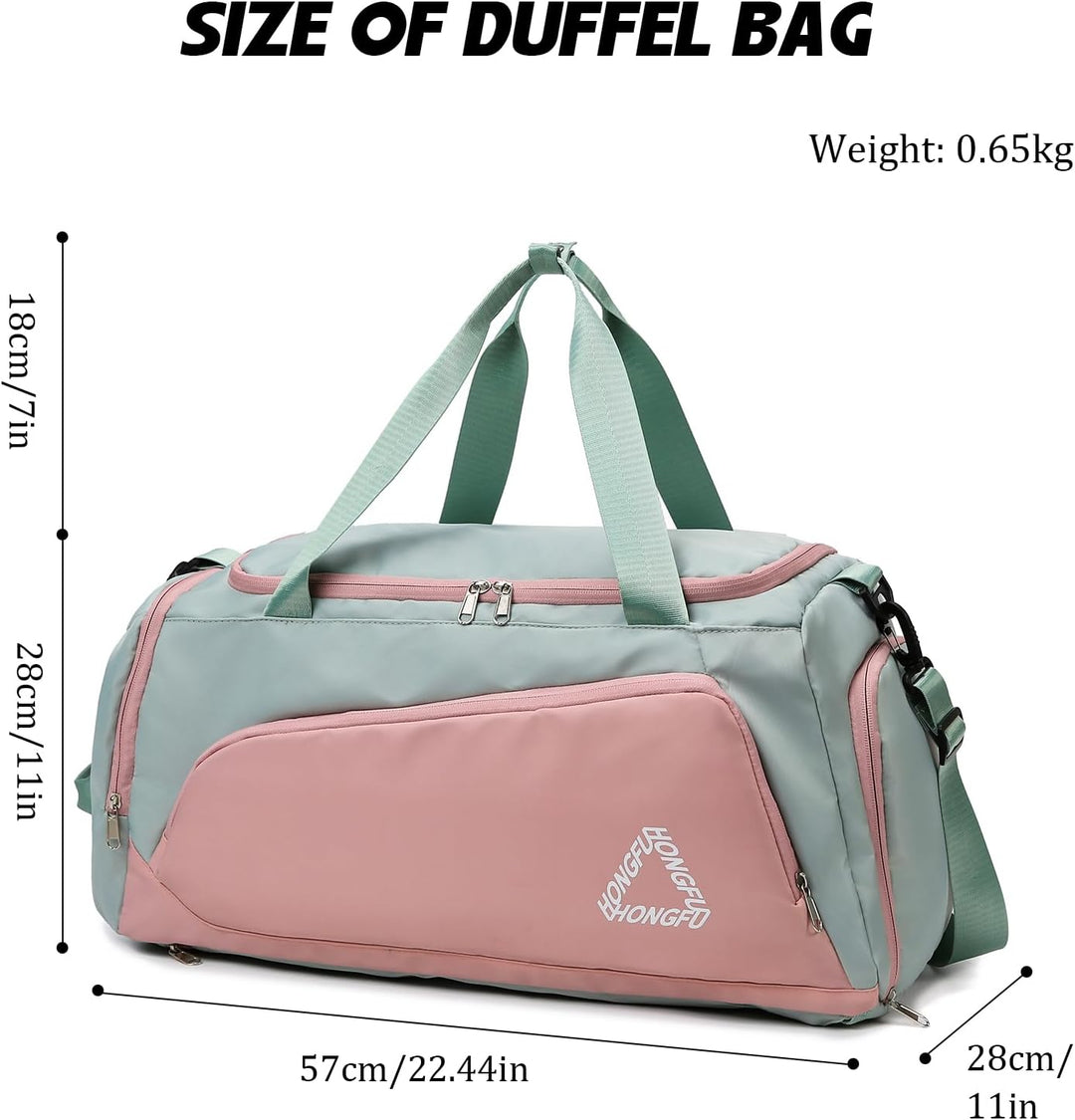 Sporttasche Damen 45L Reisetasche Herren mit Schuhfach Nassfach Wasserdicht Weekender Travel Gym Duf