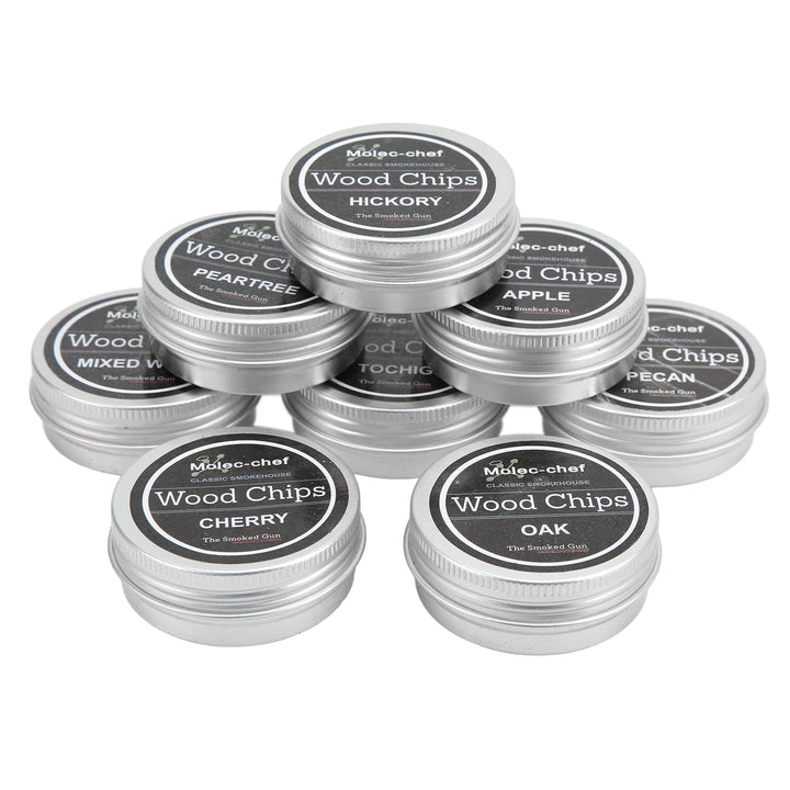 Räucherchips, Räuchermehl Kirsche, 8pcs Whiskyholzholz -Raucherchip, Cocktail -Raucher -Kit -Raucher