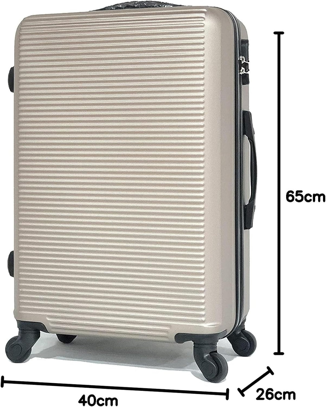 CELIMS - Mittlerer Reisekoffer mit Kosmetikkoffer 30 cm, Hartschale mit 4 Rollen, leicht, Aufgabegep