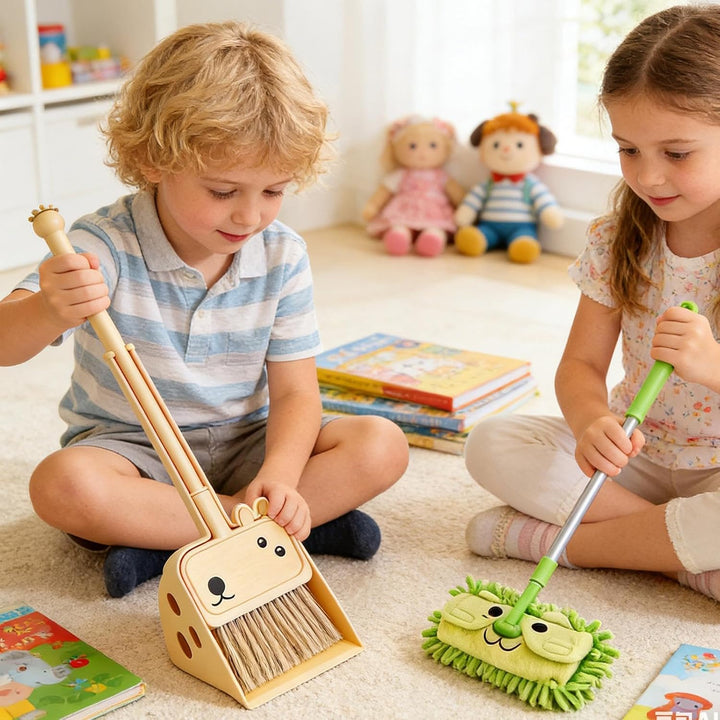 Kinder Reinigungsset Lustiges Putzspielset grün, grün