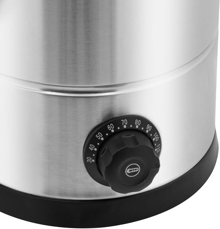 CLEADONG Wachsschmelzer 10L Wachsschmelztopf für Kerzen（Silver） | aus Edelstahl | 1800 W | 30–110 °C