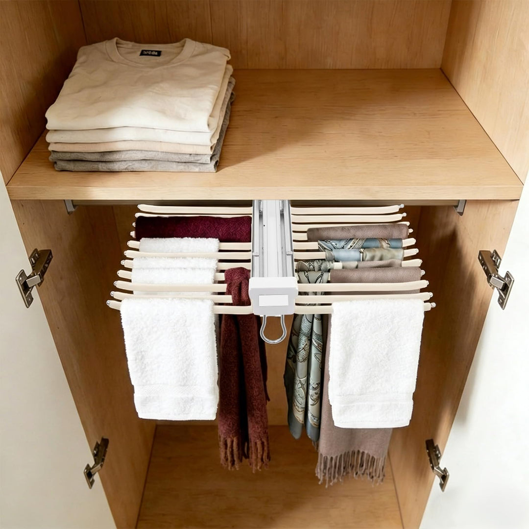 Doppelreihiger Hosenhalter 46cm Auszug Kleiderschrank Organizer