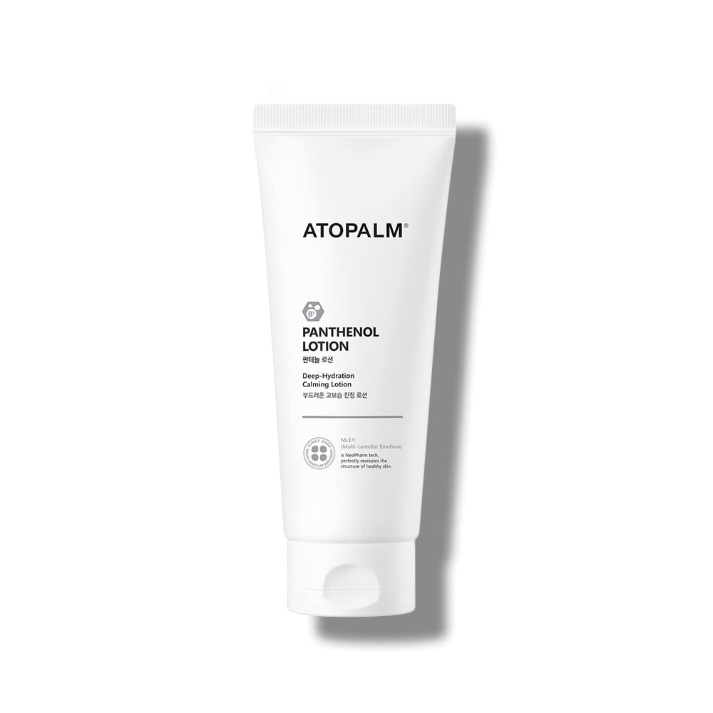 ATOPALM Panthenol Lotion 180ml, Langanhaltende Gesicht bis Körper Feuchtigkeitscreme, Vitamin B5 Ami