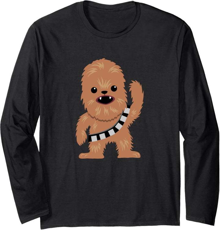 Star Wars Chewbacca Chewie Cartoon Standing Wave Langarmshirt