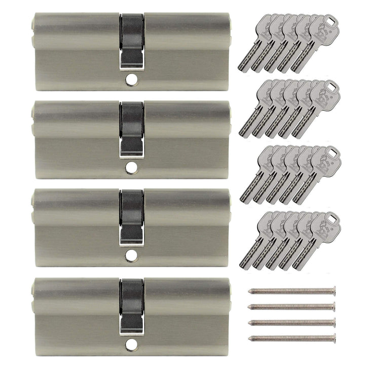 4x Profilzylinder 80mm 40/40 20x Schlüssel Tür Zylinder Schloss gleichschliessend