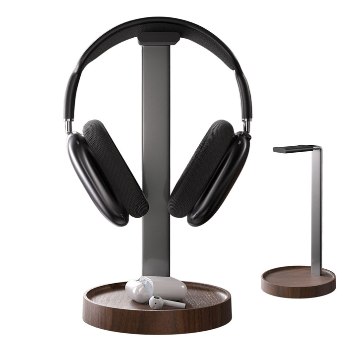 muso wood Kopfhörer Ständer Headset Halterung für Tisch aus Walnussholz und Aluminium, universeller