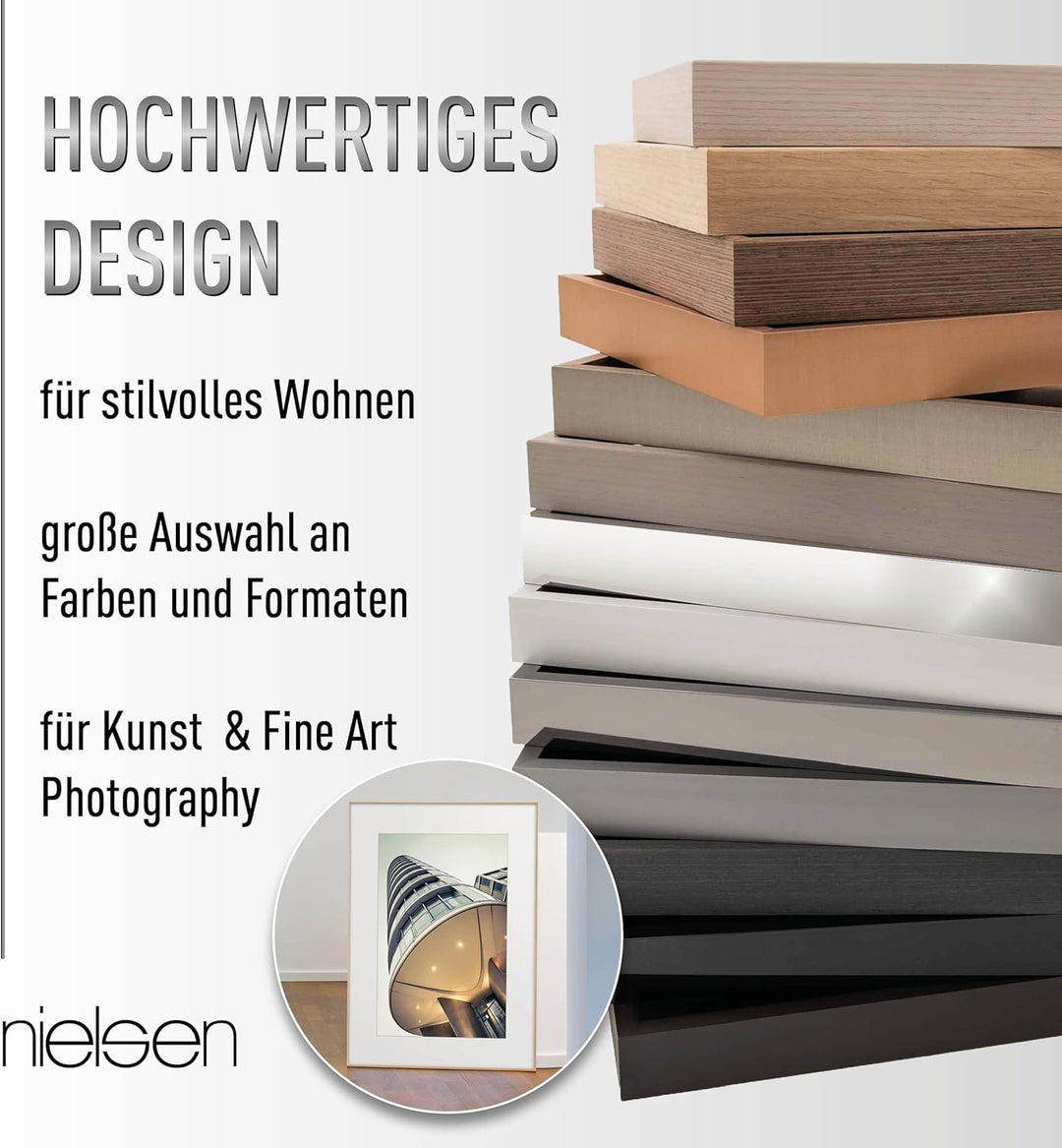 nielsen Aluminium Bilderrahmen Alpha, 13x18 cm, Wengé Hell Wengé Hell 13 x 18 cm, Wengé Hell 13 x 18