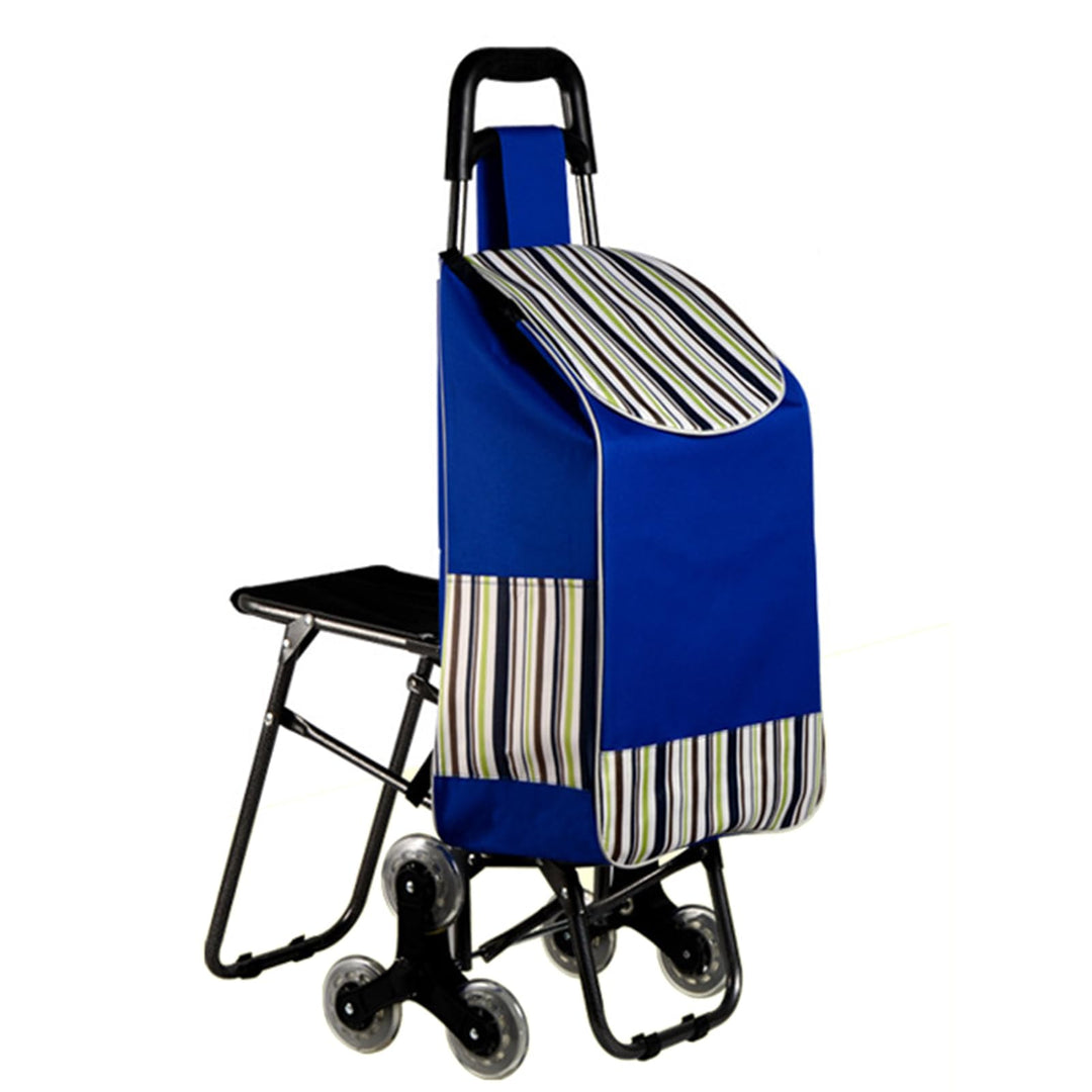 Einkaufstrolley Klappbar mit Sitz, Trolley Einkaufstrolley Treppensteiger, Robust und Langlebig, Fal