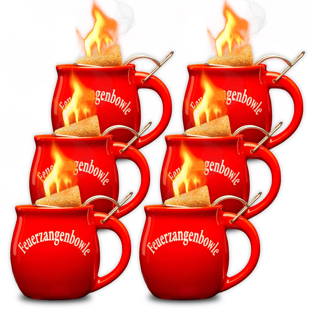 Feuerzangentasse 6er im Karton, Rot - für, Rot