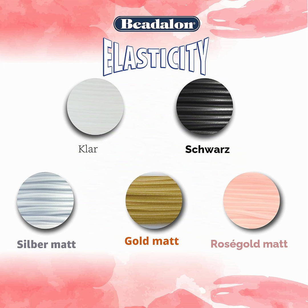 Beadalon Elastizität Elastisches Band, Gummi, Transparent, 0.5 mm/100 m 0.5 mm/100 m Transparent, 0.