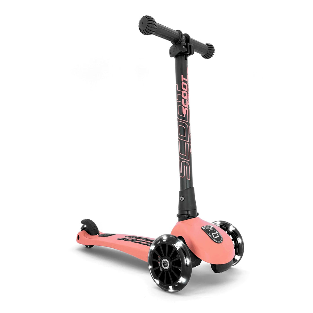 Scoot &amp; Ride Highwaykick 3 LED Scooter Roller Kunststoff/Metall Peach, Masse: ca. 55cm x 15cm x 24cm