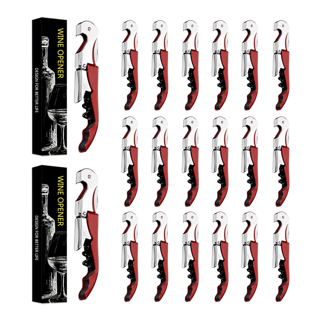 5 Stück Rot Kellnermesser 3-in-1 Flaschenöffner Rot 10, Rot 10