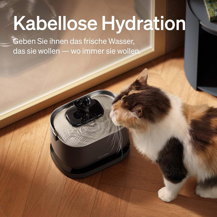 PETLIBRO Katzenbrunnen Kabellos mit Bewegungsmelder, Einfache Reinigung, Nr.1 Dockstream Trinkbrunne