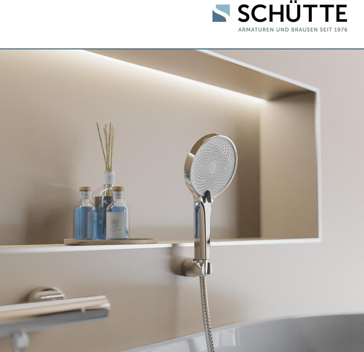 SCHÜTTE Handbrause SAMOA RAIN | Samtstrahl-Technologie | Duschkopf mit über 300 Düsen | 3 einstellba