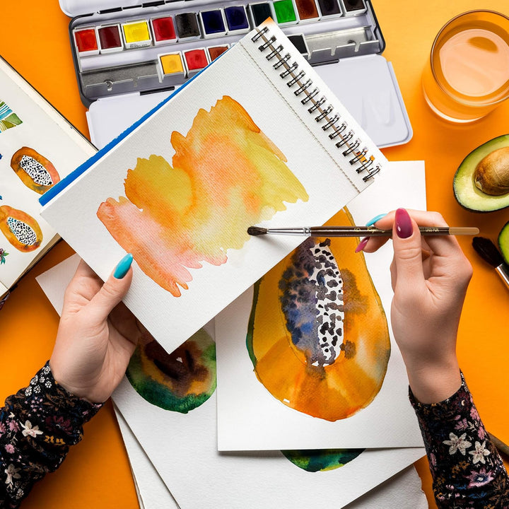 Sennelier Extra-fine Aquarellmetallkasten mit 12 1/2 Näpfchen + 6 gratis