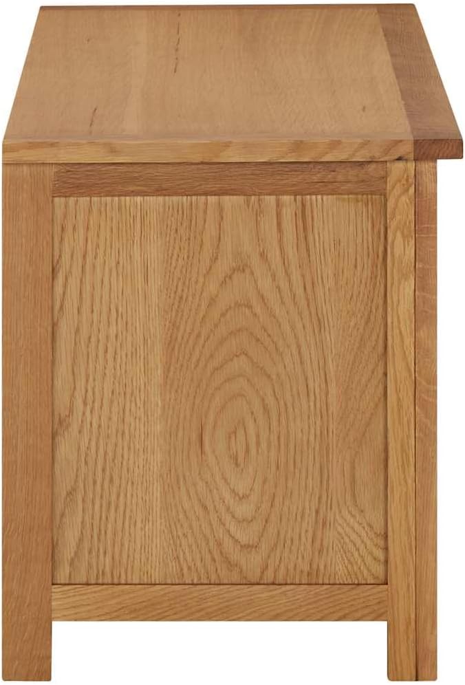 Schuhregal 90x37x45 cm aus massivem Eichenholz mit sechs Fächern, schmaler Ablageschrank, platzspare