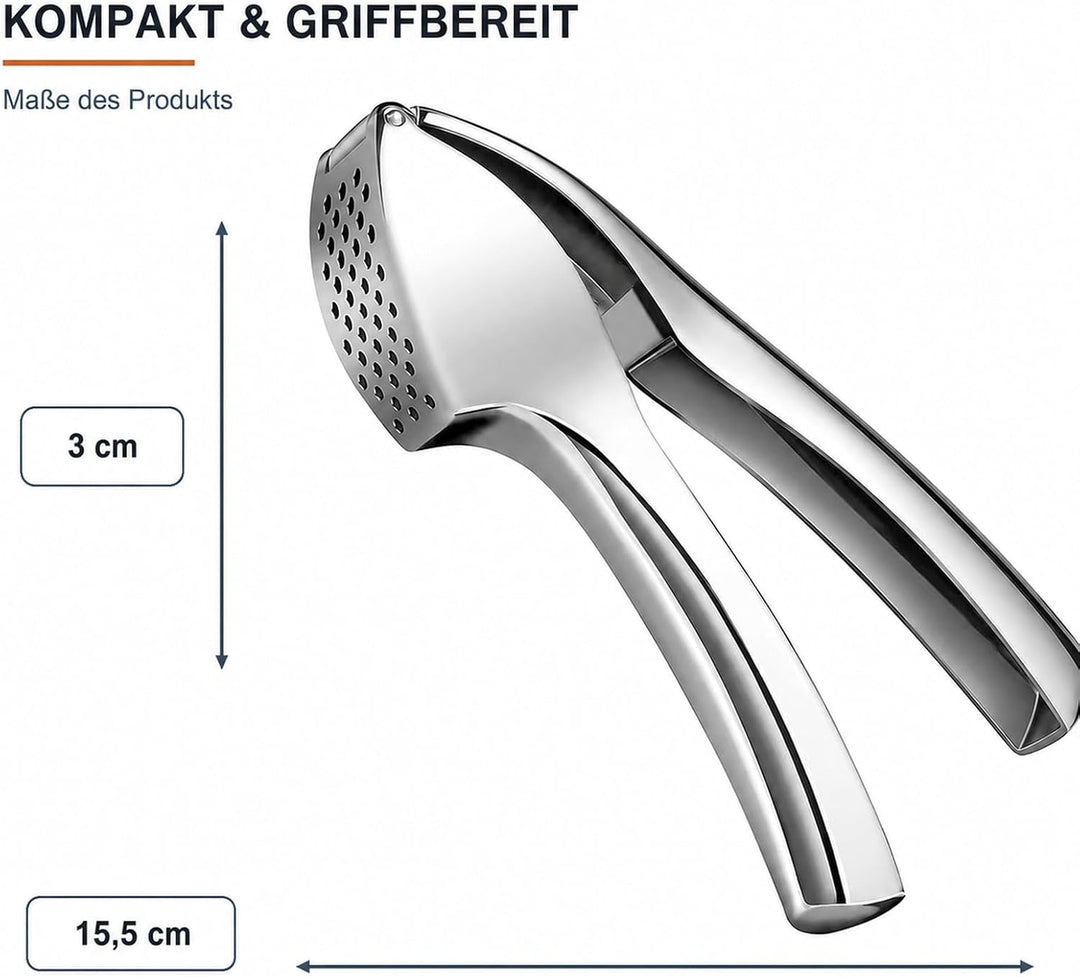 Hochwertige Knoblauchpresse aus Zink‑Legierung, praktischer Küchenhelfer für Knoblauch und Ingwer, k