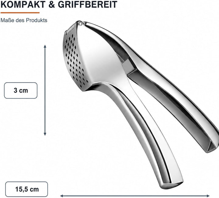 Hochwertige Knoblauchpresse aus Zink‑Legierung, praktischer Küchenhelfer für Knoblauch und Ingwer, k