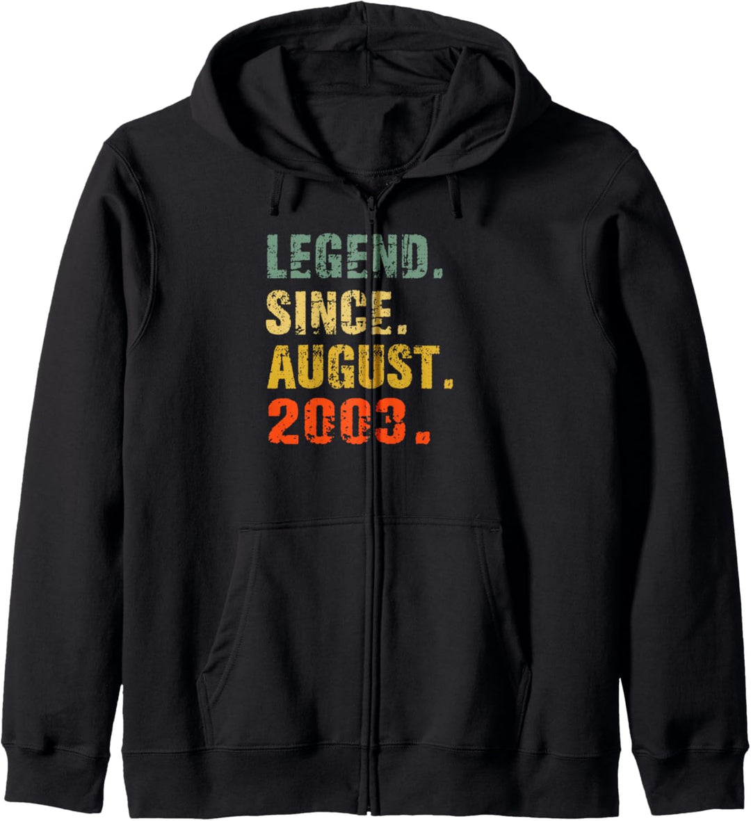 19. Geburtstag Geschenke Legende seit August 2003 Kapuzenjacke