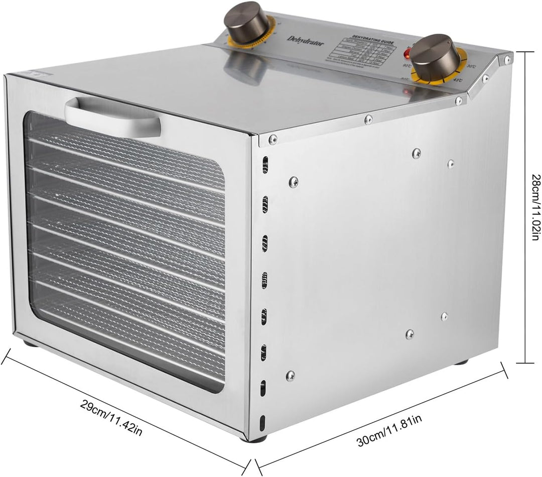 Food Dehydrator Dörrgerät Obsttrockner Dörrautomat für Obst Gemüse Fleisch Kräuter und Snacks 400W m