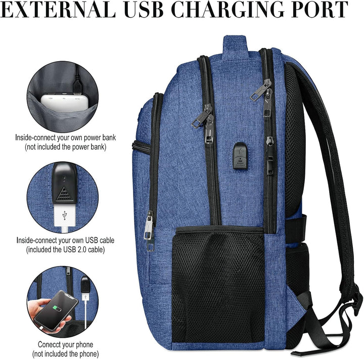 BIKROD Rucksack Herren und Damen, Schulrucksack Jungen Mädchen Teenager, Wasserdicht Rucksack | 17.3