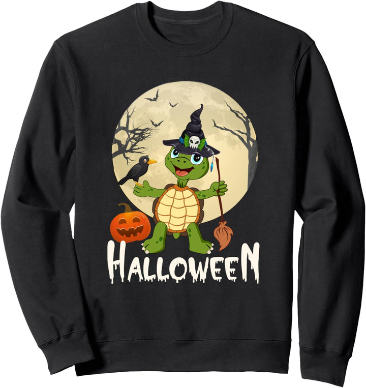 Schildkröten Halloween Kostüm Kürbis Party Hexen Sweatshirt