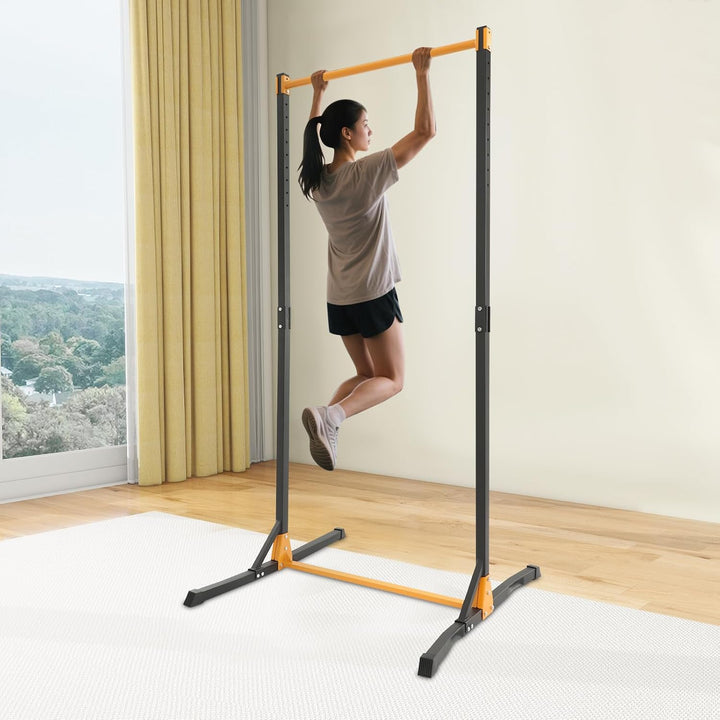 Turnreck Gymnastik Bar mit Ringen, Klimmzugstange 400kg Tragkraft