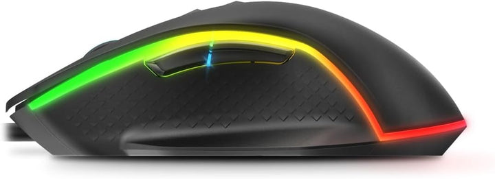 KROM KEOS - Gaming-Maus mit hochpräzisem optischen Sensor, 6400 dpi, RGB-Regenbogen, 7 programmierba