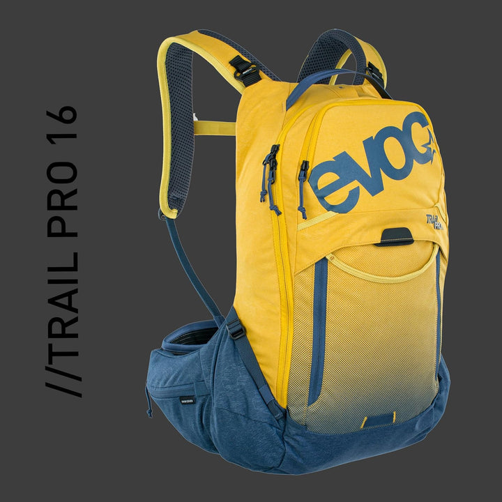 EVOC TRAIL PRO 16l Protektor Rucksack für Tagestouren &amp; Trailriding, Fahrradrucksack (Backpack mit L