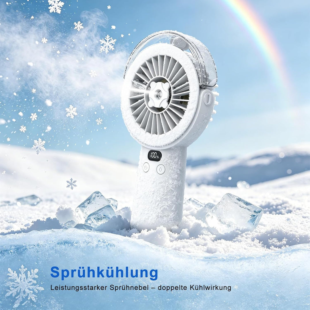BQSS Handventilator, Tragbarer Mini Ventilator Weiss, Weiss