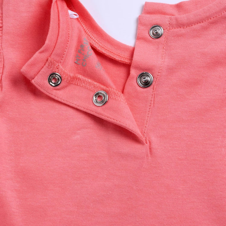 Chicco Baby - Mädchen Set mit T‑Shirt und Shorts Aus Weichem Stoff mit Einem Hübschen Kragen Verzier
