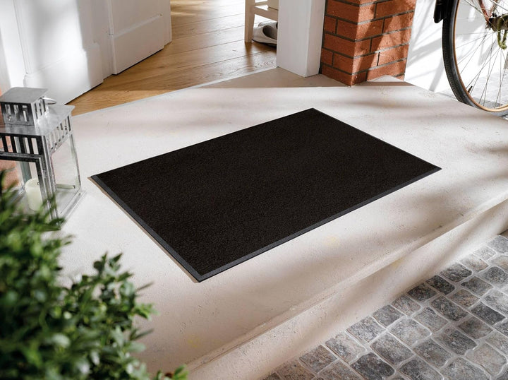 Wash+Dry Raven Black Tapis, Polyamid, Noir, 60 x 90 cm, 60 x 90 cm