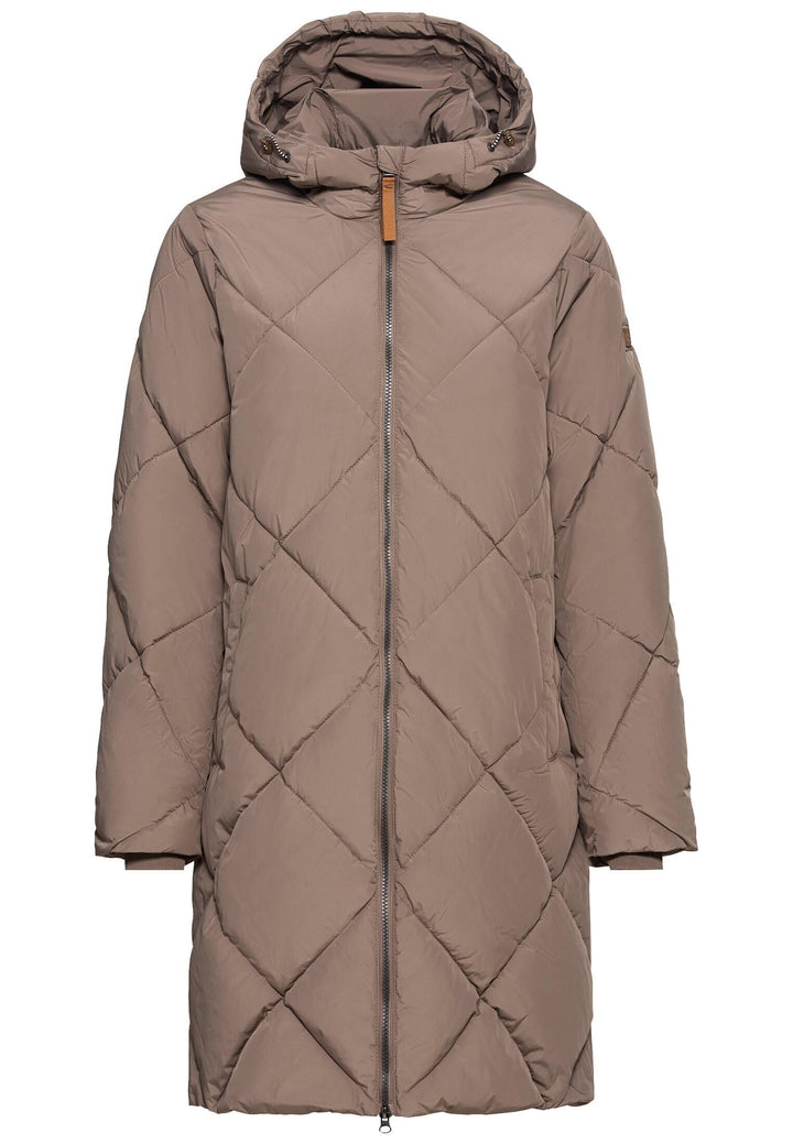 camel active Damen Steppmantel aus recyceltem Polyester Braun womenswear-46