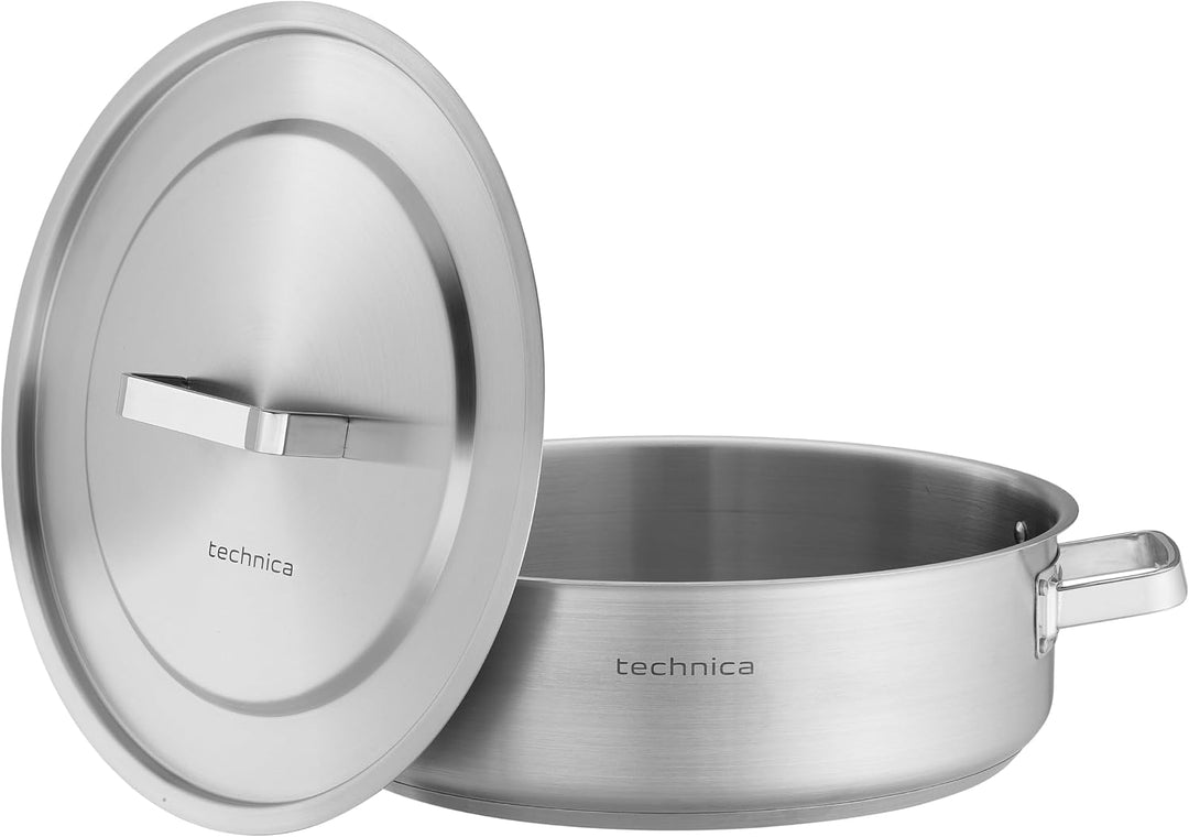 TECHNICA Topf Induktion 11,2 l – Kochtopf Gross ⌀360 mm aus Edelstahl mit Deckel – Kapselboden – Für