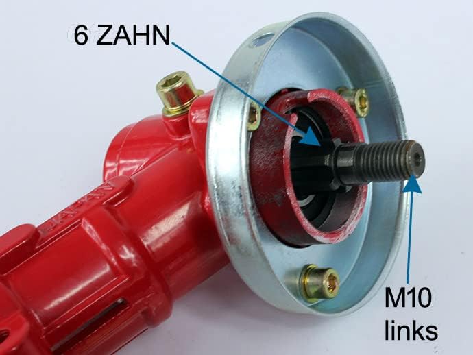 7 Zahn Getriebe Sensenaufsatz kompatibel mit Timbertech MS52-2TL Brast 2in1 4in1 Motorsense