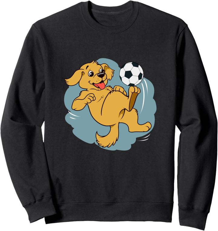 Ball Hunde Fussball Hündchen Fussballer Hund Welpe Sweatshirt