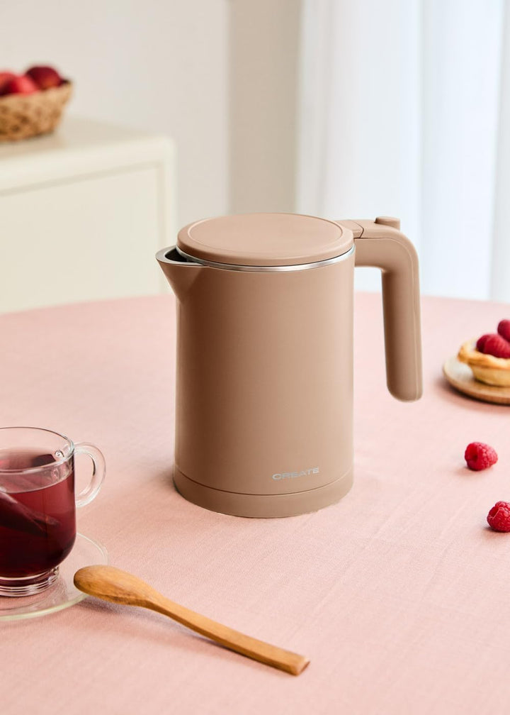CREATE KETTLE STUDIO PRO / Elektrischer Wasserkocher, 0,6 l, Mokka/Temperaturkontrolle, Warmhaltefun