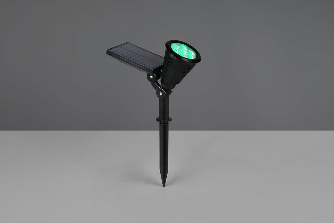Reality Leuchten LED Solar Aussen Strahler Festival R84756232, Kunststoff Schwarz matt, inkl. 1 Watt