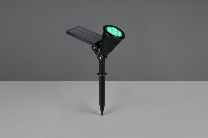 Reality Leuchten LED Solar Aussen Strahler Festival R84756232, Kunststoff Schwarz matt, inkl. 1 Watt