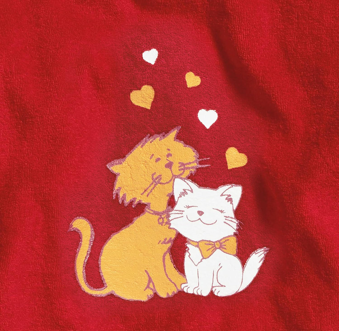 Playshoes Unisex Kinder Zweiteilig Schlafanzug Frottee Katzen 98 Katzen, 98 Katzen
