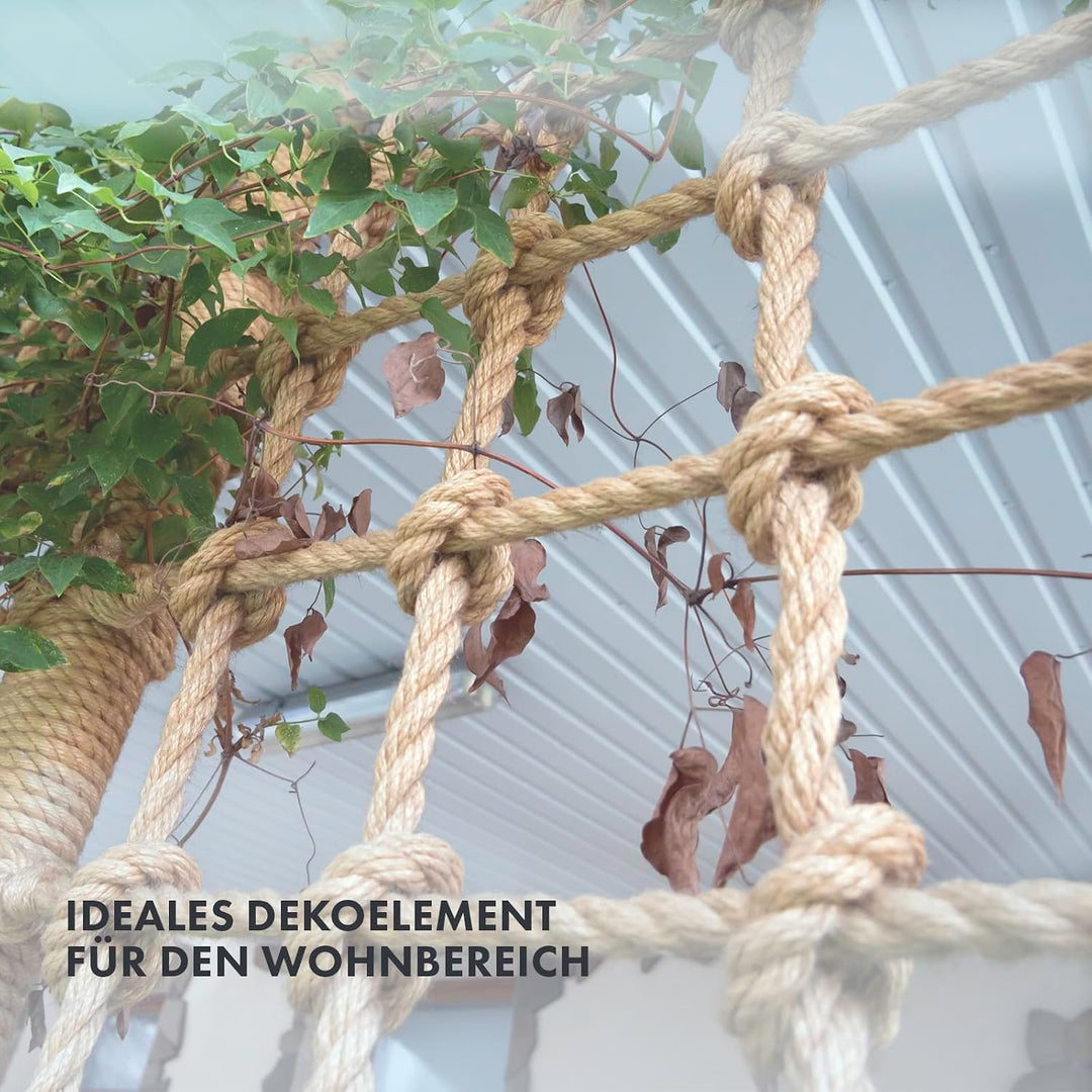 Floordirekt Juteseil 50m 20mm Dicke Juteschnur, Tau Seil aus 100% Natur Jute extra Starke Juteband S