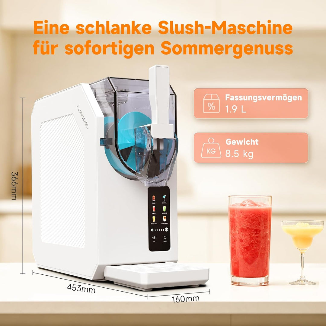 ALPICOOL Slush Maschine, 1.9L Slush Ice Maker für zu Hause, 6 Smarten Programma, für Slush, Eis-Cock