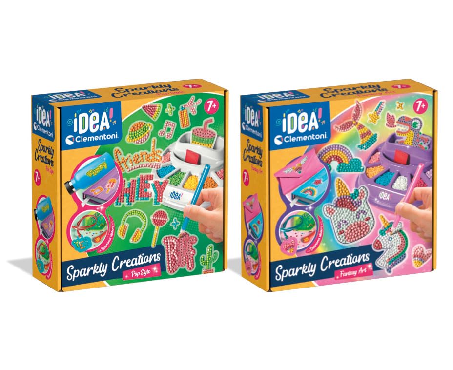 Clementoni Idea Fantasy Art und Pop Style, Diamond Art Kinder 7+ Jahre, 83218