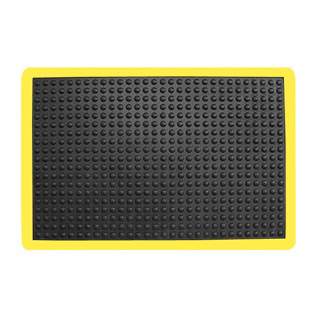 Vivol Ergonomische Arbeitsplatzmatte 90x120 cm - Schwarz mit Gelb Anti Ermüdungsmatte - 15mm Noppen